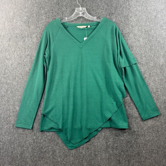 Soft Surroundings Madeline Tunic Women's Extra Small Petite Jewel Green Relaxed - Picture 1 of 9
